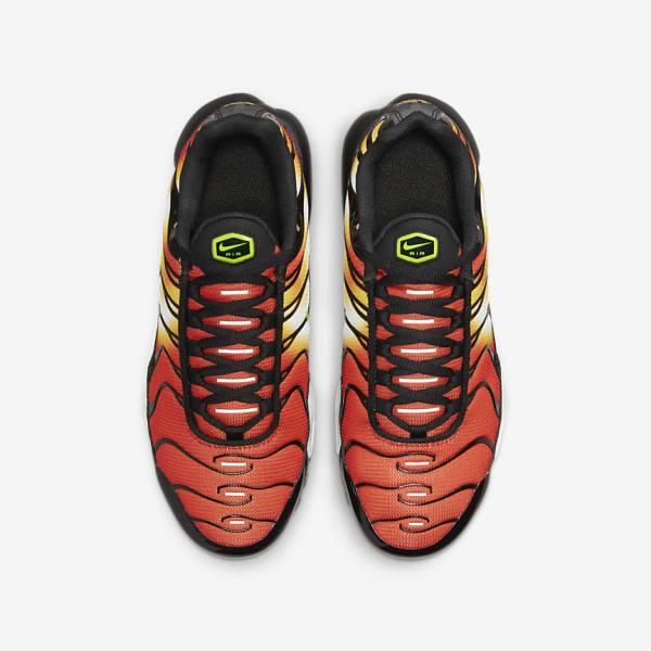 Orange / Gold / Black Nike Air Max Plus Older Kids' Sneakers | NK713EVD