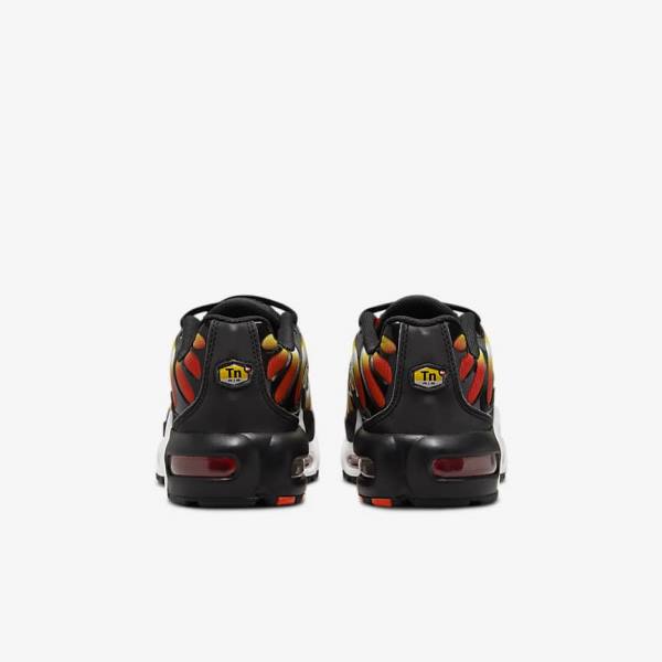 Orange / Gold / Black Nike Air Max Plus Older Kids' Sneakers | NK713EVD