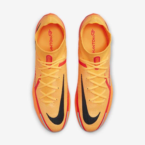 Orange / Light Red / Black Nike Phantom GT2 Dynamic Fit Elite FG Firm-Ground Women's Football Shoes | NK036NOZ