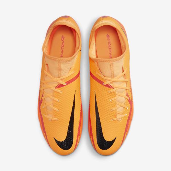 Orange / Light Red / Black Nike Phantom GT2 Academy Dynamic Fit MG Multi-Ground Men's Football Shoes | NK128PDW