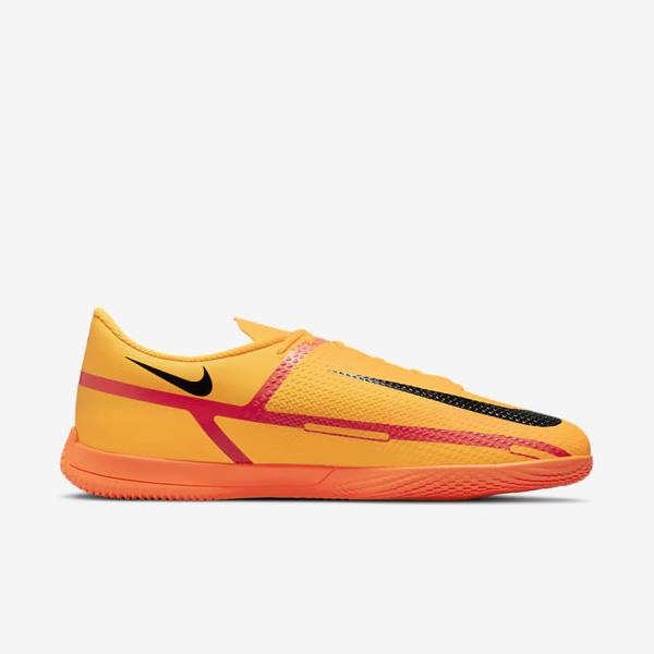 Orange / Light Red / Black Nike Phantom GT2 Club IC Indoor Court Women's Football Shoes | NK185RGY