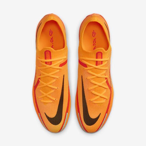 Orange / Light Red / Black Nike Phantom GT2 Elite FG Firm-Ground Women's Football Shoes | NK297LZE