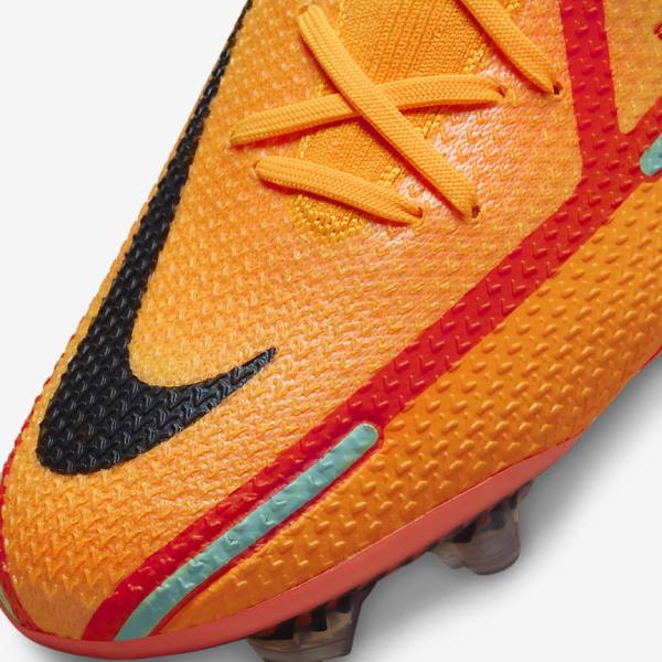 Orange / Light Red / Black Nike Phantom GT2 Elite FG Firm-Ground Women's Football Shoes | NK297LZE