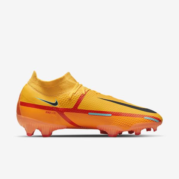 Orange / Light Red / Black Nike Phantom GT2 Pro Dynamic Fit FG Firm-Ground Women's Football Shoes | NK503RNM