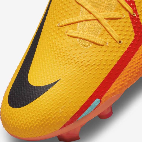 Orange / Light Red / Black Nike Phantom GT2 Pro Dynamic Fit FG Firm-Ground Women's Football Shoes | NK503RNM