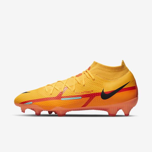 Orange / Light Red / Black Nike Phantom GT2 Pro Dynamic Fit FG Firm-Ground Women\'s Football Shoes | NK503RNM