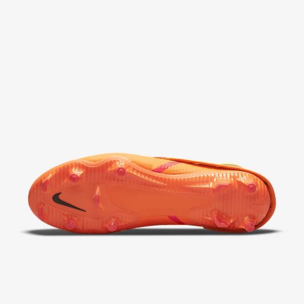 Orange / Light Red / Black Nike Phantom GT2 Academy FlyEase MG Multi-Grounds Women's Football Shoes | NK564IUC