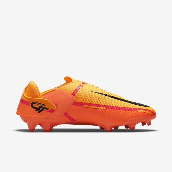 Orange / Light Red / Black Nike Phantom GT2 Academy FlyEase MG Multi-Grounds Women's Football Shoes | NK564IUC