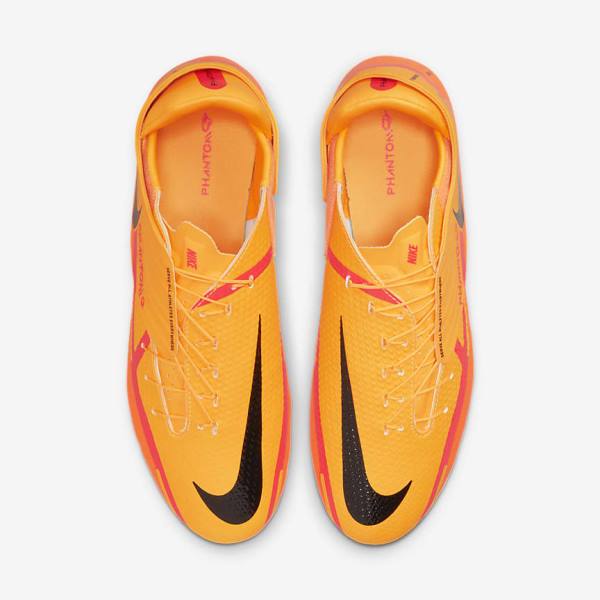 Orange / Light Red / Black Nike Phantom GT2 Academy FlyEase MG Multi-Grounds Women's Football Shoes | NK564IUC