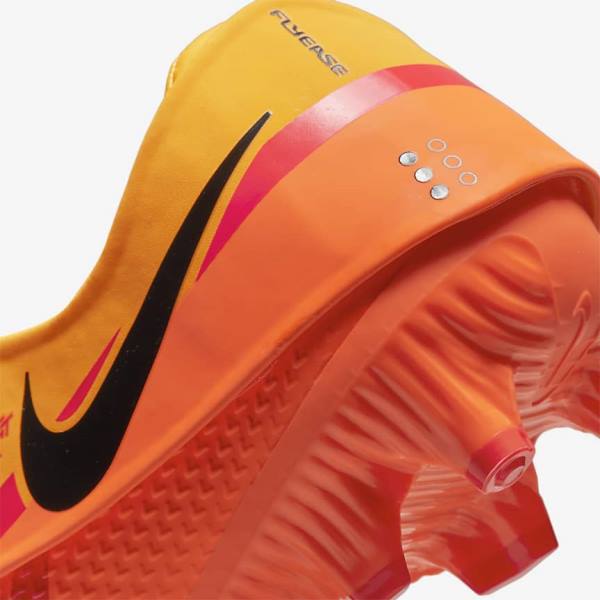 Orange / Light Red / Black Nike Phantom GT2 Academy FlyEase MG Multi-Grounds Women's Football Shoes | NK564IUC