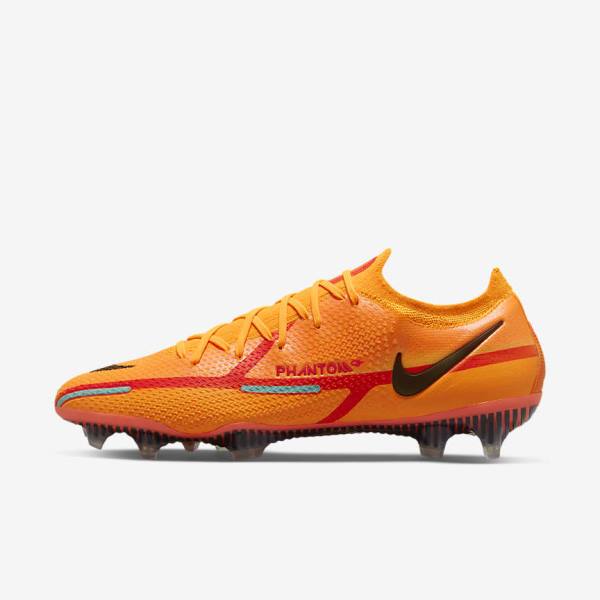 Orange / Light Red / Black Nike Phantom GT2 Elite FG Firm-Ground Men\'s Football Shoes | NK690KOT