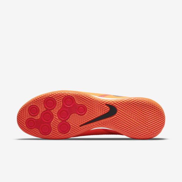 Orange / Light Red / Black Nike Phantom GT2 Academy Dynamic Fit IC Indoor Court Men's Football Shoes | NK705ZJO