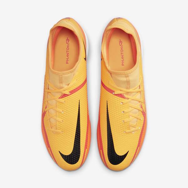 Orange / Light Red / Black Nike Phantom GT2 Academy Dynamic Fit IC Indoor Court Men's Football Shoes | NK705ZJO