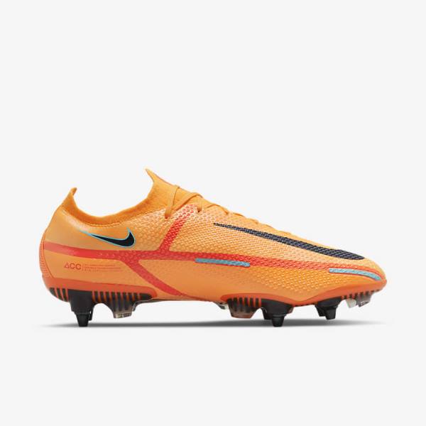 Orange / Light Red / Black Nike Phantom GT2 Elite SG-Pro AC Soft-Ground Men's Football Shoes | NK708YVC