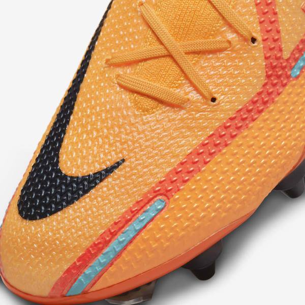 Orange / Light Red / Black Nike Phantom GT2 Elite SG-Pro AC Soft-Ground Men's Football Shoes | NK708YVC