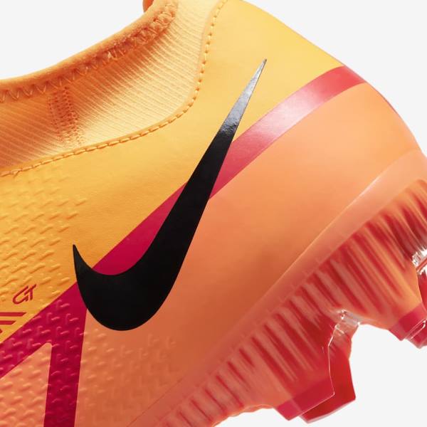 Orange / Light Red / Black Nike Phantom GT2 Academy Dynamic Fit MG Multi-Ground Women's Football Shoes | NK750AWE