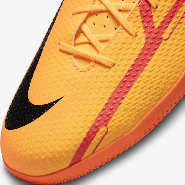 Orange / Light Red / Black Nike Phantom GT2 Club IC Indoor Court Men's Football Shoes | NK768YGQ