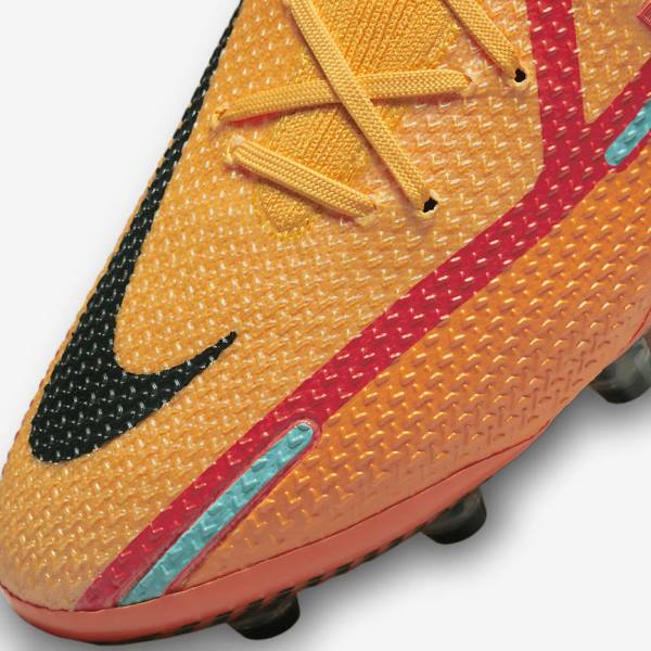 Orange / Light Red / Black Nike Phantom GT2 Dynamic Fit Elite AG-Pro Artificial-Grass Men's Football Shoes | NK816KDQ