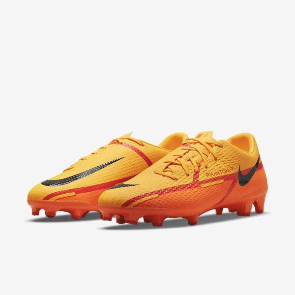 Orange / Light Red / Black Nike Phantom GT2 Academy MG Multi-Ground Men's Football Shoes | NK859XSP