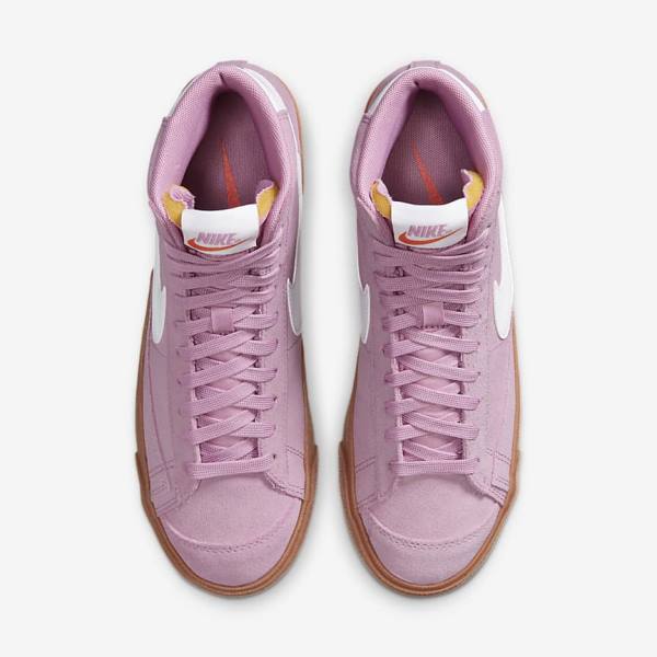 Pink / Brown / Orange / White Nike Blazer Mid 77 Women's Sneakers | NK603EBK