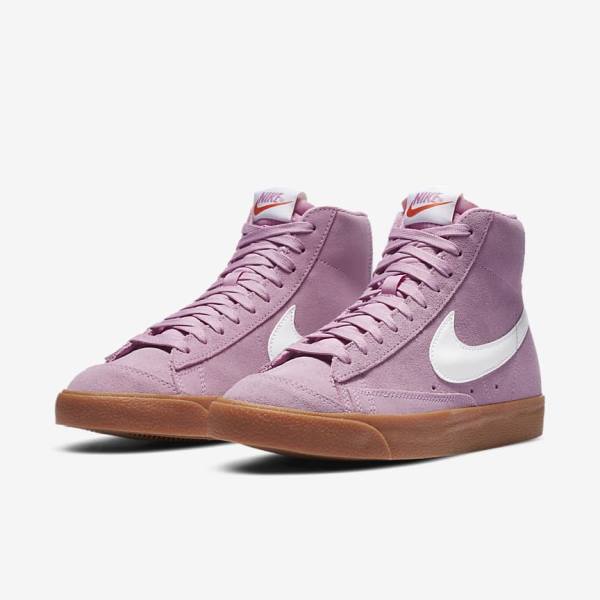 Pink / Brown / Orange / White Nike Blazer Mid 77 Women's Sneakers | NK603EBK