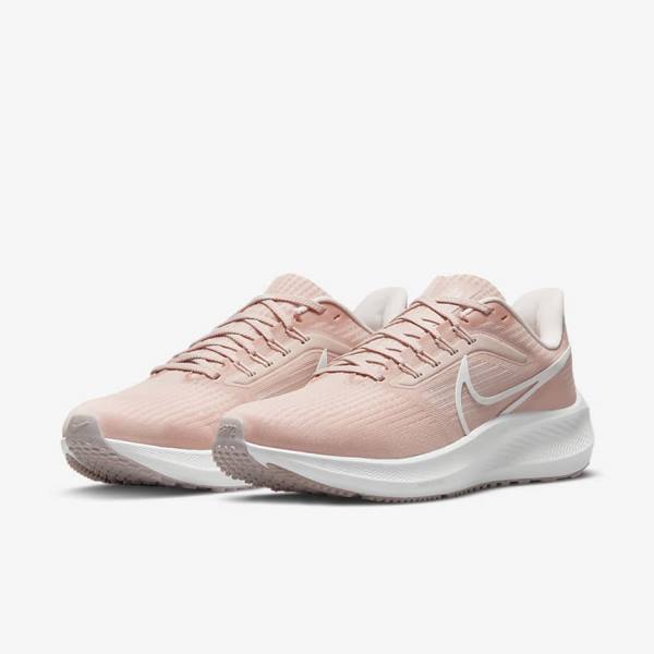 Pink / Light Pink / White Nike Air Zoom Pegasus 39 Road Women's Running Shoes | NK963FKR