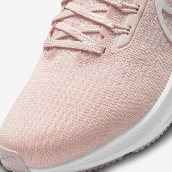 Pink / Light Pink / White Nike Air Zoom Pegasus 39 Road Women's Running Shoes | NK963FKR