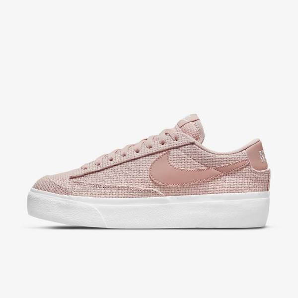 Pink / White / Pink / Rose Nike Blazer Low Platform Women\'s Sneakers | NK931XEI