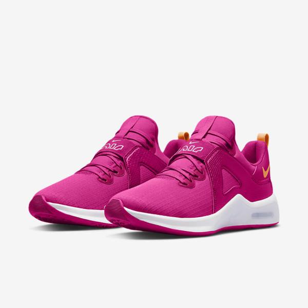 Pink / White / Yellow Nike Air Max Bella TR 5 Women's Training Shoes | NK173AWP