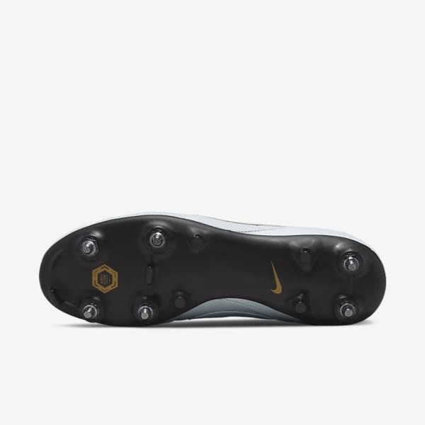 Platinum / Black / Metal Gold / White Nike The Premier 3 SG-PRO Anti-Clog Traction Soft-Ground Men's Football Shoes | NK413ZAY