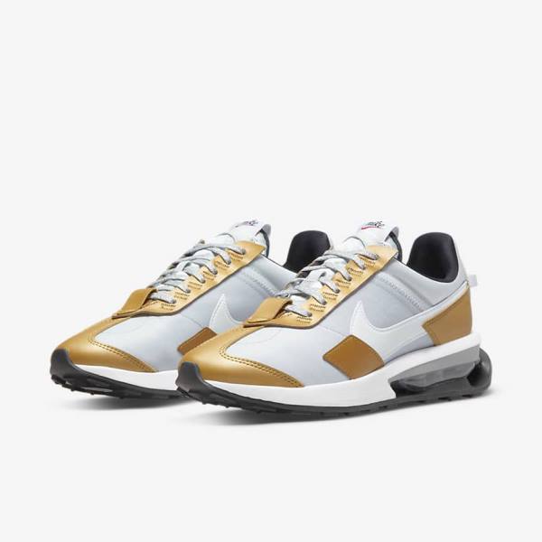 Platinum / Metal Gold / Metal Silver / White Nike Air Max Pre-Day SE Women's Sneakers | NK053NSC