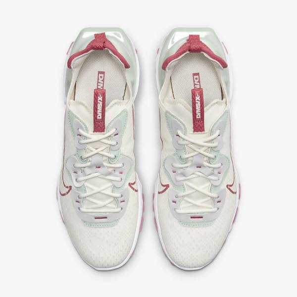 Platinum / Pink Nike React Vision Women's Sneakers | NK934GIQ