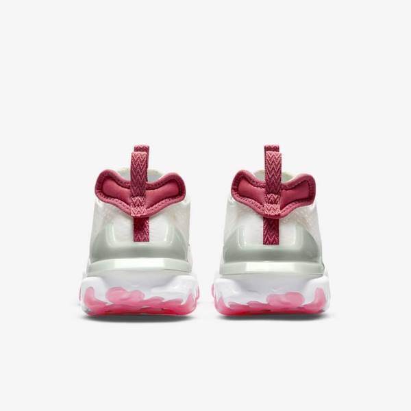 Platinum / Pink Nike React Vision Women's Sneakers | NK934GIQ