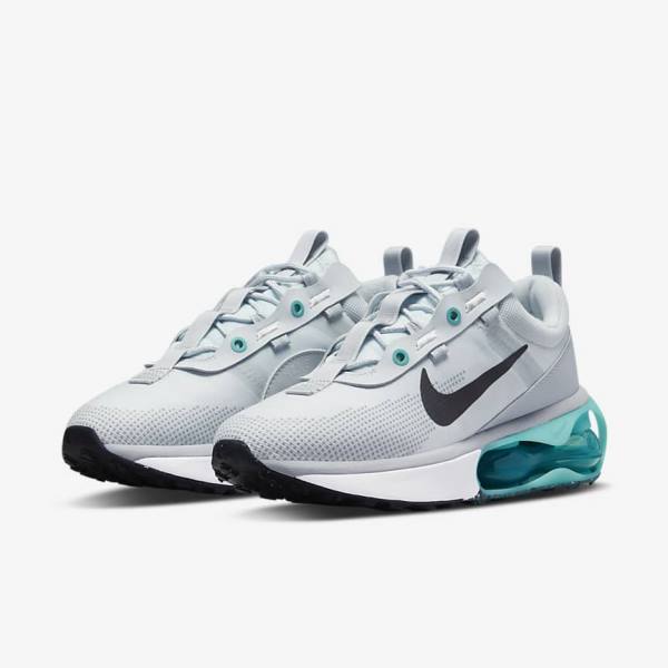 Platinum / Turquoise / Grey / Black Nike Air Max 2021 Women's Sneakers | NK864XSZ