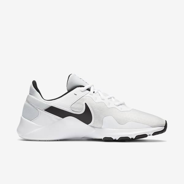 Platinum / White / Black Nike Legend Essential 2 Men's Training Shoes | NK089MXD