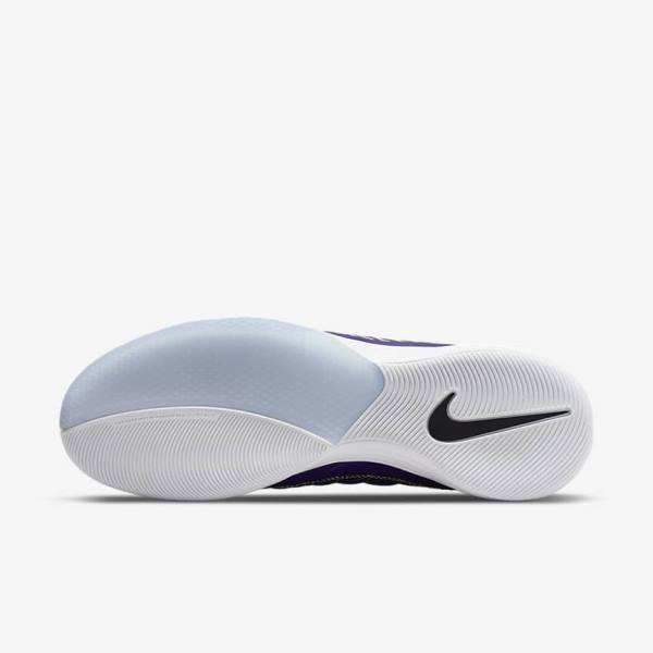 Purple / Black / White Nike Lunar Gato II IC Indoor Court Men's Football Shoes | NK126UZY