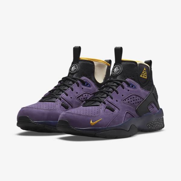 Purple / Blue / Black / Gold Nike ACG Air Mowabb Men's Sneakers | NK145QRO