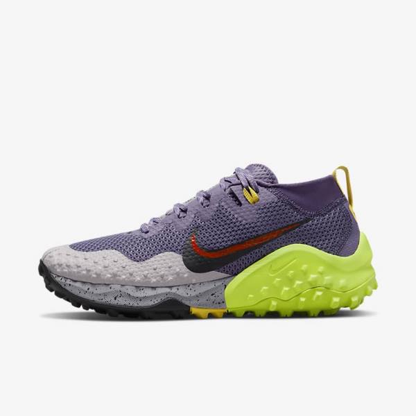 Purple / Grey / Red / Black Nike Wildhorse 7 Trail Women\'s Running Shoes | NK981DWJ