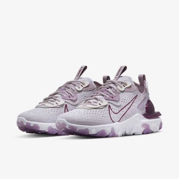 Purple Nike React Vision Women's Sneakers | NK280INT