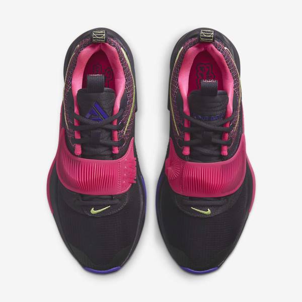 Purple / Pink / Purple / Light Lemon Nike Zoom Freak 3 Men's Basketball Shoes | NK901ABN