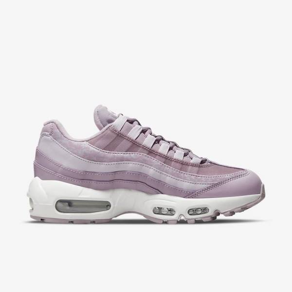 Purple / White / Metal Silver Nike Air Max 95 Women's Sneakers | NK218QYP