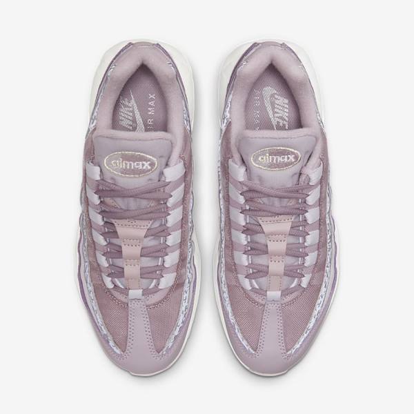 Purple / White / Metal Silver Nike Air Max 95 Women's Sneakers | NK218QYP