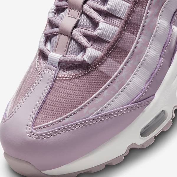 Purple / White / Metal Silver Nike Air Max 95 Women's Sneakers | NK218QYP