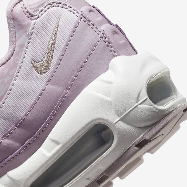 Purple / White / Metal Silver Nike Air Max 95 Women's Sneakers | NK218QYP