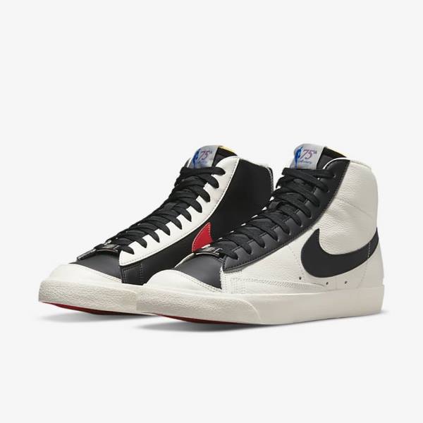 Red / Black Nike Blazer Mid 77 EMB Men's Sneakers | NK075ZSX