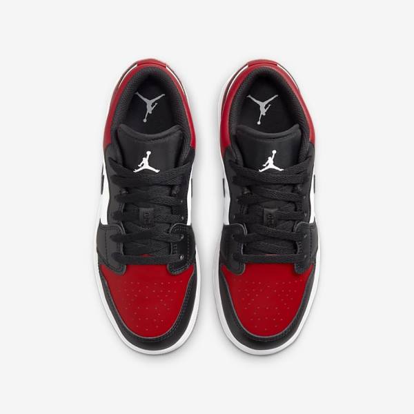 Red / Black / White Nike Air Jordan 1 Low Older Kids' Sneakers | NK016TWH