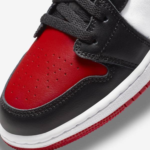 Red / Black / White Nike Air Jordan 1 Low Older Kids' Sneakers | NK016TWH