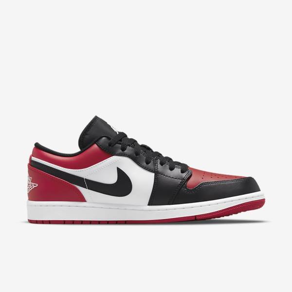 Red / Black / White Nike Air Jordan 1 Low Men's Sneakers | NK406LCD