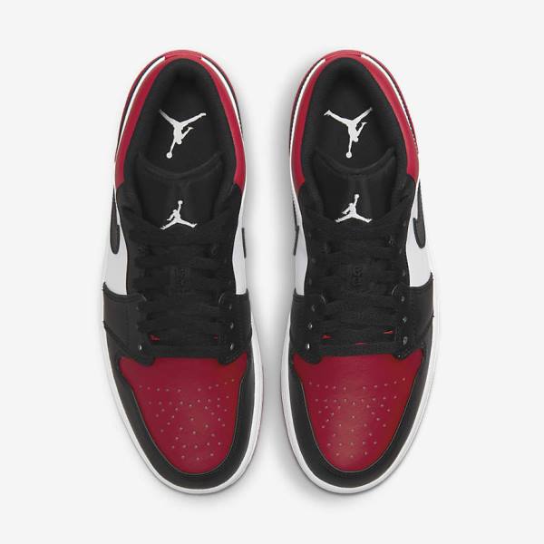 Red / Black / White Nike Air Jordan 1 Low Men's Sneakers | NK406LCD