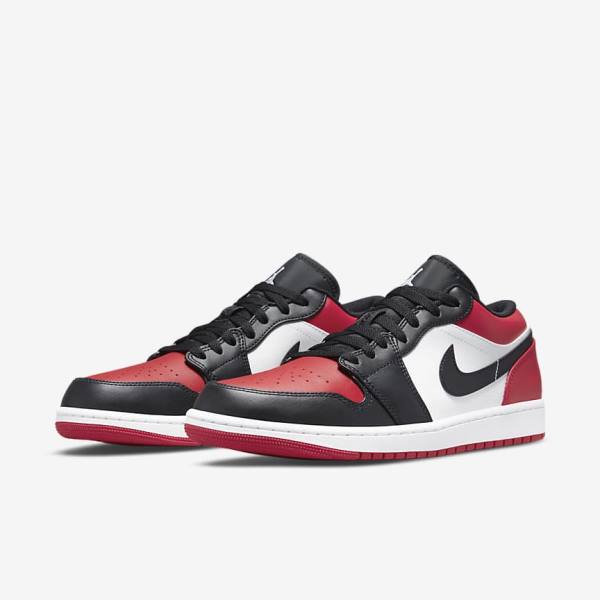 Red / Black / White Nike Air Jordan 1 Low Men's Sneakers | NK406LCD